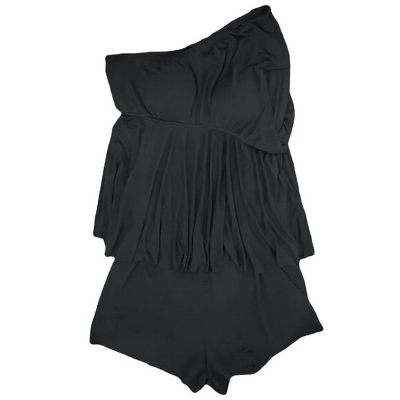 TRINA TURK Sunshine Covers One Shoulder Ruffle Romper - Picture 2 of 6